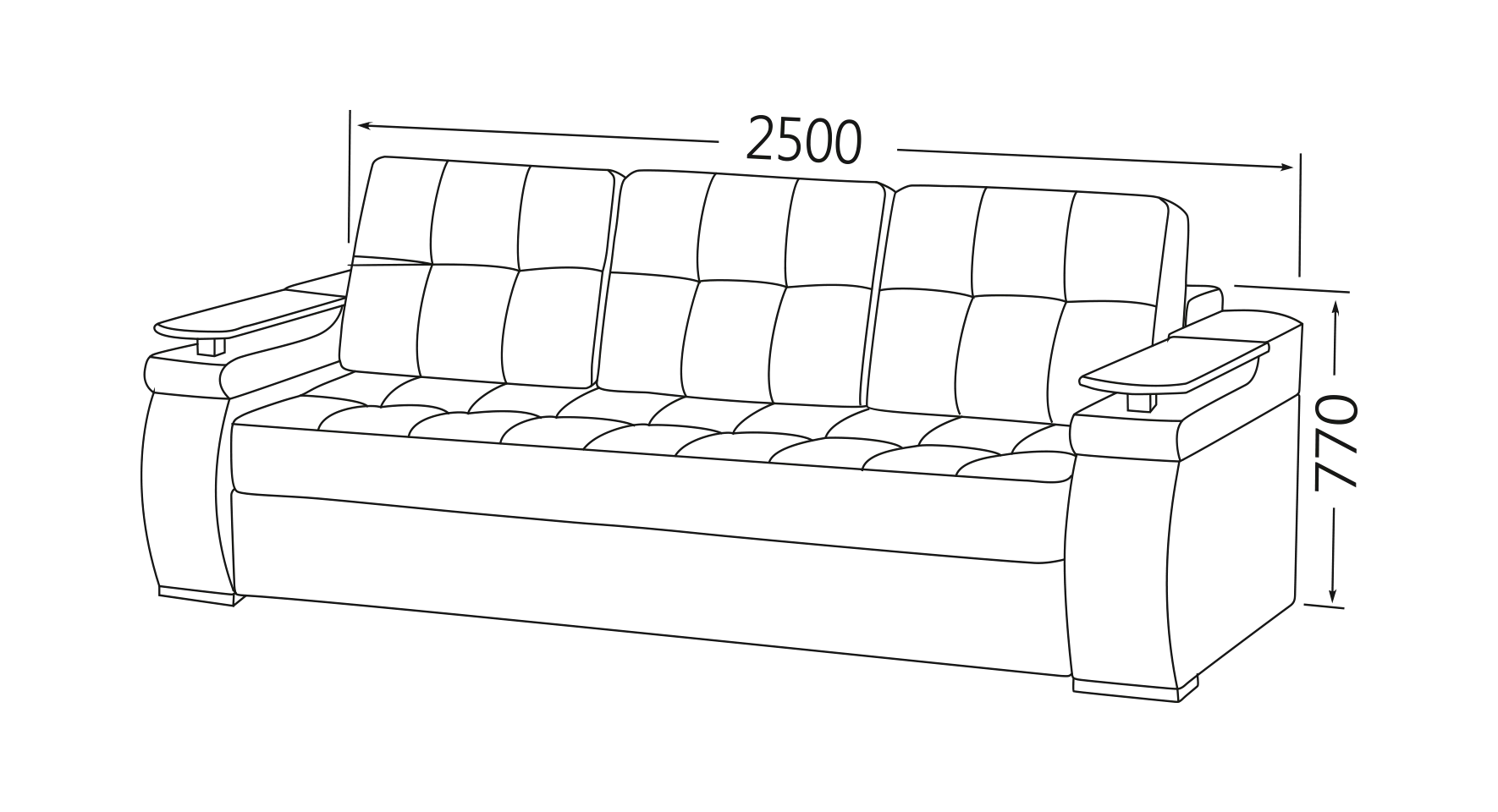 Софа Кардинал розміри